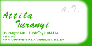 attila turanyi business card